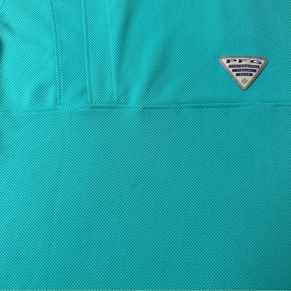 Columbia Men's Aqua Polo Shirt - Picture 7 of 14